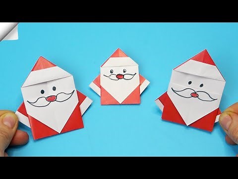 Paper Santa Claus | Christmas crafts origami santa claus