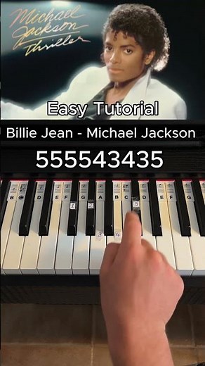 Billie Jean easy piano tutorial for beginners! #piano #pianotutorial #ouras300 #donnermusic
