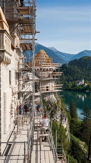 74K views · 1.7K reactions | Castle build on Lake Bled! #build #DIY #castle | Vu Craft | Facebook