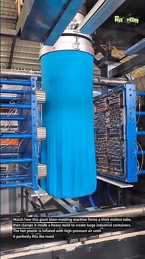 Massive Blow Molding Machine in Action – Satisfying Manufacturing Process!