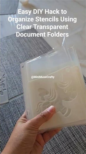 Genius Stencil Storage Hack ✨ | Clear Folder DIY Organizer