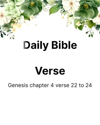 Genesis 4 :22-24 #bible #bibleverse #jesus #biblereading #biblestudy