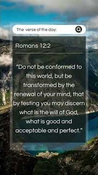 Romans 12:2 #FaithMinutes#BibleVerse#DailyScripture#WordOfGod#ChristianContent#fyp