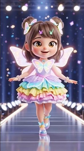 Cutest Cartoon Girl Ramp Walk Ever 😍✨ | Fancy Dress Fashion Show #shorts