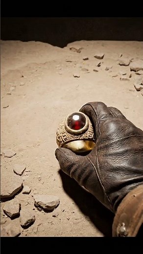 Recovered Ancient Gold Ring from Forgotten Temple