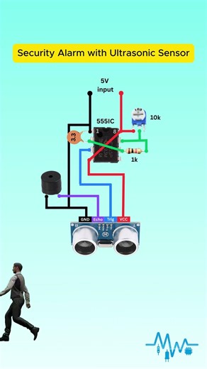 Object Detection Alarm using Ultrasonic Sensor