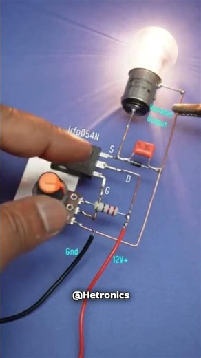 Control 12V Bulb Brightness with Just 1 MOSFET! 💡⚡