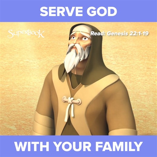 Like Abraham, we should obey and trust God even when it's hard. He knows what's best for us. 🙌🏻 . . . . . SUPERBOOK Bringing Bible Stories and Jesus' love to kids everywhere Series App Academy Outreach | Superbook