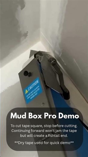 A quick tip/demo for our mud box users, showing the Mud Box Pro cutting tape square 👌 #Drywall