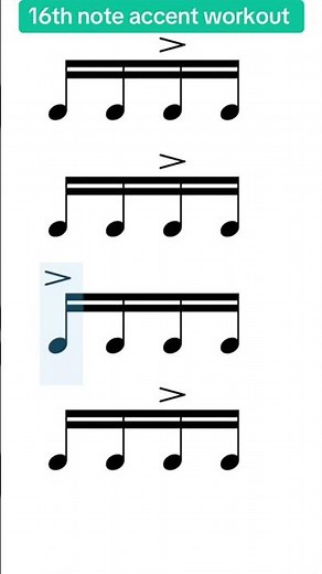 16th note accent workout #drumming #drumpractice #rhythmpractice