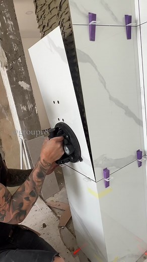 Fabricación de cortes a 45 grados en porcelanato