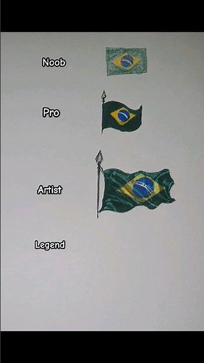 Draw Brazil Flag! #drawing #tutorial #art #easydrawing #satisfying #dessin #howtodraw