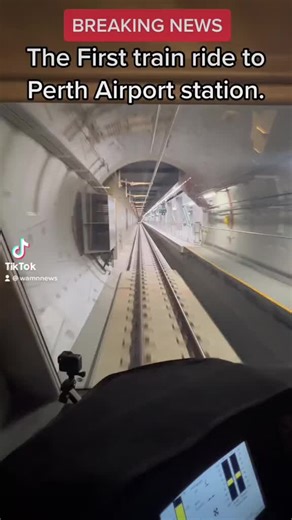First Train Ride to Perth Airport Central Station
