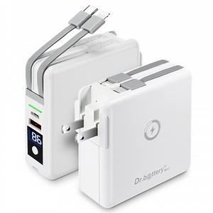 【Dr.b@ttery電池王】第二代MagSafe無線充電 自帶線行動電源 數顯充電頭PD快充(五合一 萬能充Pro)送 G-PLUS BF-D001風扇 | 支援筆電/Switch | Yahoo購物中心