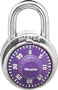 Master Lock 1514D Dial Combination Padlock, 1-7/8 in. Wide with 3/4 in. Long Shackle, Purple Dial