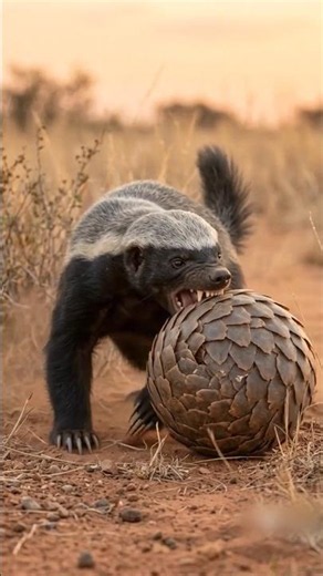 Honey Badger vs. Pangolin: The Ultimate Armor! 🛡️