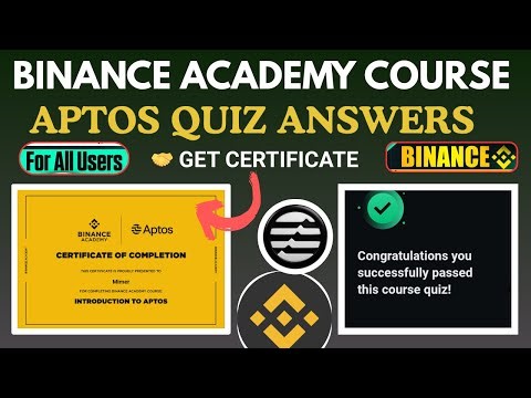 BINANCE ACADEMY APTOS COURSE Guide | Complete Aptos Learning & Get Certificate