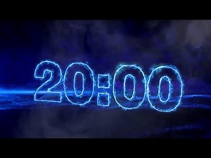 20 Minute Blue Electric Countdown Timer (Online Stopwatch)