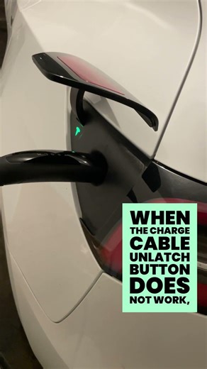 Tesla Hack #1 - Unlatching Charge Cable #teslahacks #tesla #teslamodely
