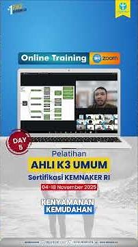 Pelatihan Ahli K3 Umum Sertifikasi Kemnaker RI Kelas Online