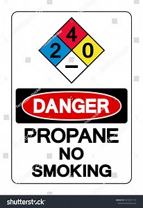 Danger Propane No Smoking Symbol Sign Stock Vector (Royalty Free) 1819911131 | Shutterstock