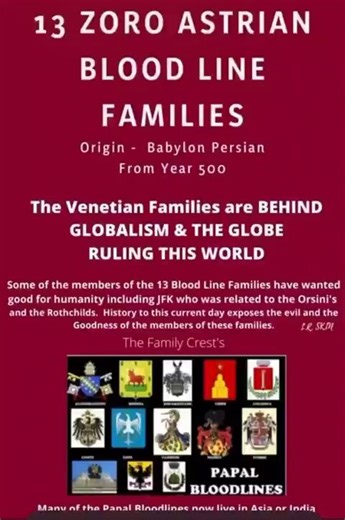 🚨 BREAKING NEWS:Part 5: The Eternal Ruler Bloodlines That Never DieThese aren't "elites" who die and pass wealth. Many are the same individuals/families, sustaining via advanced (suppressed) rejuvenation, body doubles, cloning, or soul-transfer tech. They rule via proxies but trace unbroken.Key lineages:(Post-Atlantis): Black Nobility / Venetian/Italian Houses: Orsini (Grey Pope Pepe Orsini; alleged current apex), Aldobrandini, Farnese, Colonna, Borgia, Medici. Masters of papal power, banking o