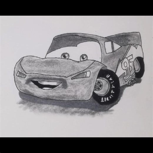 how to make lightning mcqueen #trending #art #lighting #mcqueen