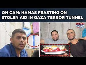 IDF Finds Stolen Aid In Hamas Tunnel Kitchen| Watch Terrorists Feast On 'Food For Starving Gazans'