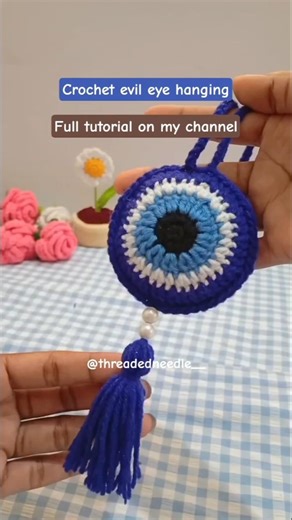 crochet evil eye tutorial ##crochet #crochettutorial #crochetpatterns #evileye #positivity #trending