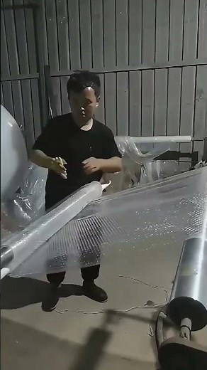 Ultimate Bubble Wrap Rolling Skills! #worker #process #packaging #factory #bubblewrap