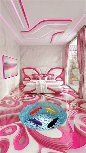 Galaxy Epoxy Floor With Hidden Aquarium Transformation 25 #interiordesign #aquarium #shorts #viral