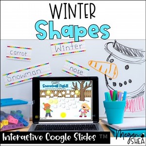Winter Digital Shapes for Google Slides Distance Learning