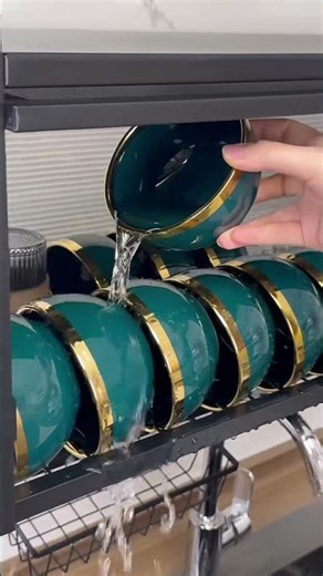 Practical dish rack with large capacity and plate accessories