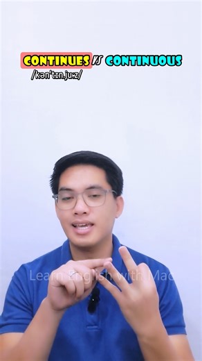Learn English with Mac on Instagram: "CONTINUES VS. CONTINUOUS #English #englishlearning #englishlanguage #englishvocabulary #englishgrammar #englishonline #englishtips #IELTS #TOEFL #TOEIC #ingles #tefl #EFL #tesol #esl #learnenglish #vocabulary #englishvocabulary"