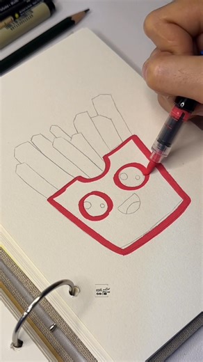 335K views · 5.5K reactions | Fries  easy drawing tutorial you can try 殺 #easydrawing #reels #art #satisfying #tutorial #trendingreels #Fries | HUE.matter | Facebook