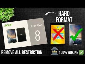 Acer One 8 T4-821L Tab Format Kaise Kare | Remove Government Restriction | 100% Working ✅