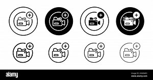 Add video icon vector logo set collection for web app ui Stock Vector Image & Art - Alamy
