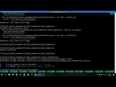 TKInter ttkbootstrap tableview. частина 1.