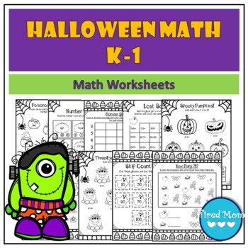 Halloween Math Worksheets | Kindergarten & Grade 1 | October Math Centers