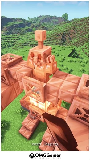 OMGGamer on Instagram: "🛠️ Copper Golem Robot in Minecraft With Steampunk Style and Fun Animation Vibes 🤖 🛠️ 🛠️✨ Create a charming robot-inspired copper golem featuring detailed limbs, oxidized textures, and glowing elements that bring personality and life to the build. Ideal for mechanical labs, fantasy bases, or decorative roleplay areas, this robot stands out as a playful and unique feature. ✨🏗️ #MinecraftBuilds #GolemDesign #SteampunkRobot #CreativeStructures #MinecraftInspiration"