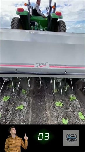 Multi-Row Smart Tractor Avoids Plants While Plowing! 🌾🚜 | Precision Agriculture | Shorts