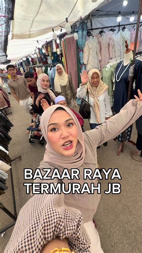 gigihh ea Nana angkutt satu familyyyy shopping rayaaa kat bazarr raya termurahhh yang nanaaa pernah jumpaa, sebabb nak bagii semua merasaaaa #toppenjb #bazartoppen
