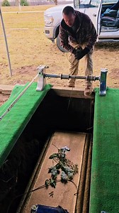 4.5K views · 81 reactions | This is the process that happens after the committal service is concluded. The cemetery crew will head over to fill the grave as soon as my equipment and truck is out of the way. #vaultmen #kelleyvaultco #graveyardtok #graveyard #cemeterytok #fyp? #loweringdevice #foryou #monticello #burialvault #FYP #cemetery #teardown | Austin Edwards | Facebook