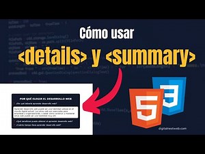 Como usar DETAILS Y SUMMARY en HTML