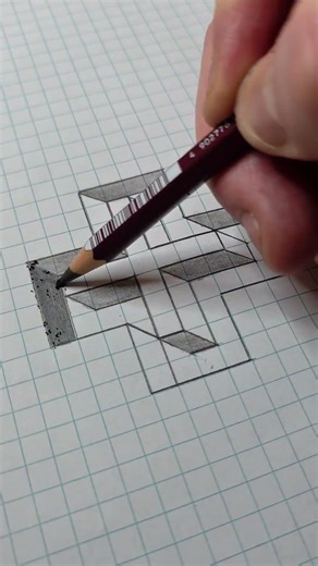 How to draw 3D shape #art #satisfying
