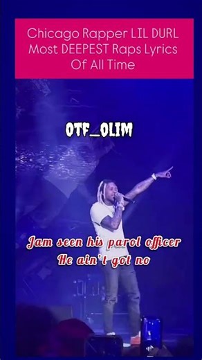 Chicago Rapper LIL DURL Most DEEPEST Raps Lyrics Of All Time #video #trending #shorts #music #2024