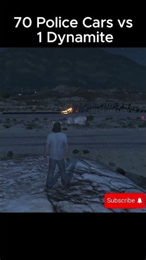 70 Police Cars vs 1 Dynamite #shorts