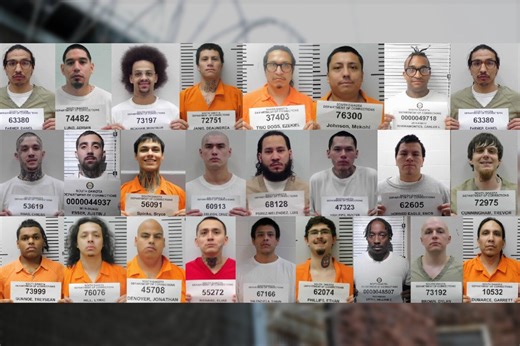Who are the 24 prison inmates charged following a May riot at the South Dakota State Penitentiary?