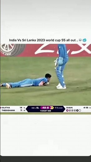 Ind vs SL 2023 world cup 55 All out...💀 #viratkohli #sports #views #trending #shortsfeed #cricket 🥶