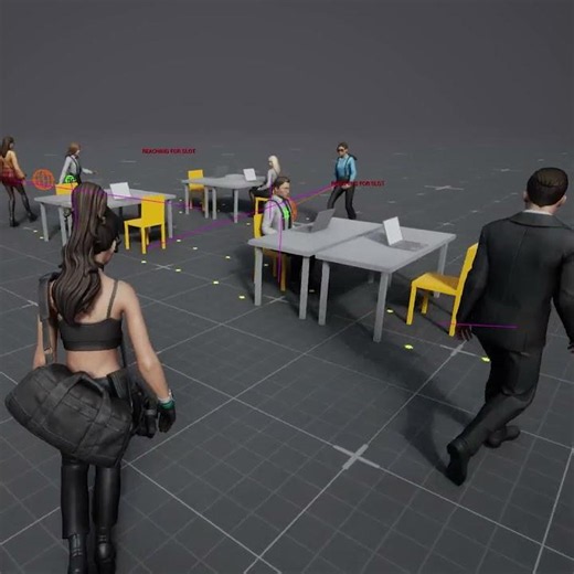 Casual NPC Workplace Behaviour - Part 1 #unrealengine #gamedev